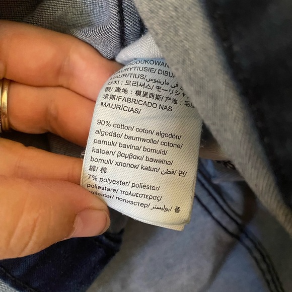 CALVIN KLEIN JEANS DENIM COTTON BUTTON FRON 
T MINI SKIRT 27 - Picture 4 of 5